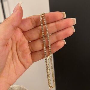 Gold Plated CZ Tennis Necklace